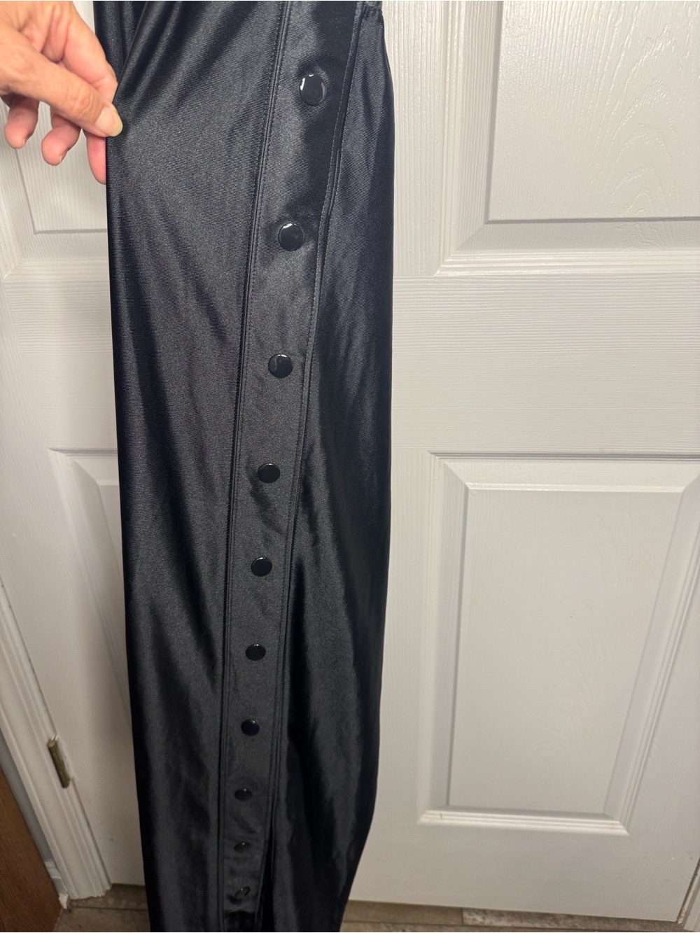 Nike Black Satin-Look Snap-Down Jumpsuit - Picture 7 of 9